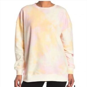 Wildfox Cotton Candy Tie Dye Oversized Pullover Sweatshirt Size Small